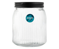 Altom Pojemnik szklany relief z pokrywą 950 ml czarny - 1580558 - zdjęcie 4